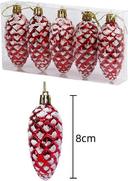 Kırmızı Noel Ağacı Süsleme Kolye Aksesuarları, Uzun Çam Kozalağı (Yurt Dışından) fırsatları