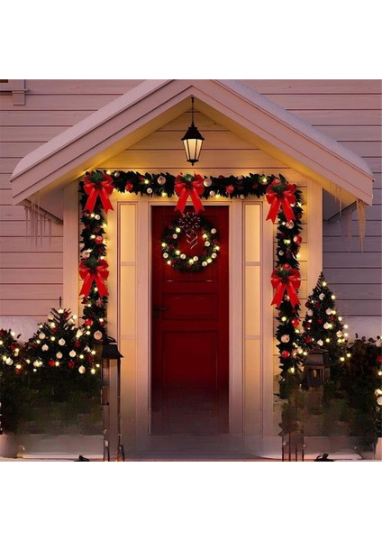12 Adet Noel Siyah Kırmızı Fiyonk Noel Ağacı Dekorasyonu Fiyonkları (Yurt Dışından) fiyatları