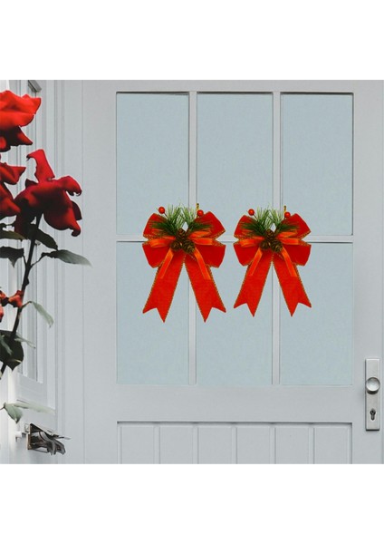12 Adet Noel Siyah Kırmızı Fiyonk Noel Ağacı Dekorasyonu Fiyonkları (Yurt Dışından) indirimleri