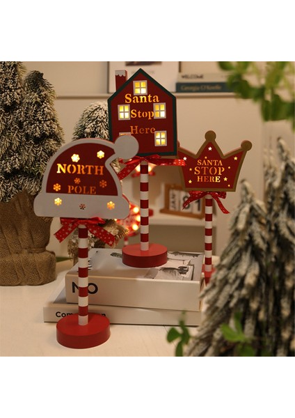 Noel Vintage Işıklar Kuzey Kutbu Işaret LED Işık Sokak Işareti A (Yurt Dışından) fiyatları