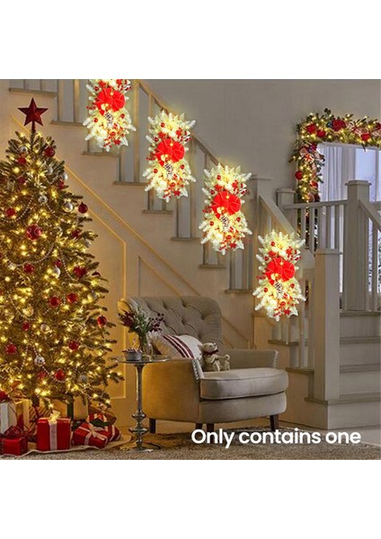 Noel Çelengi Kolye Çelengi Noel Dekorasyonu Kırmızı (Yurt Dışından)