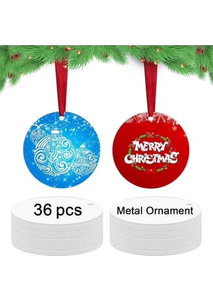 36 Adet Metal Süblimasyon Süs Boşlukları, Noel Ağacı Dekoru Için (Yurt Dışından) fiyatları