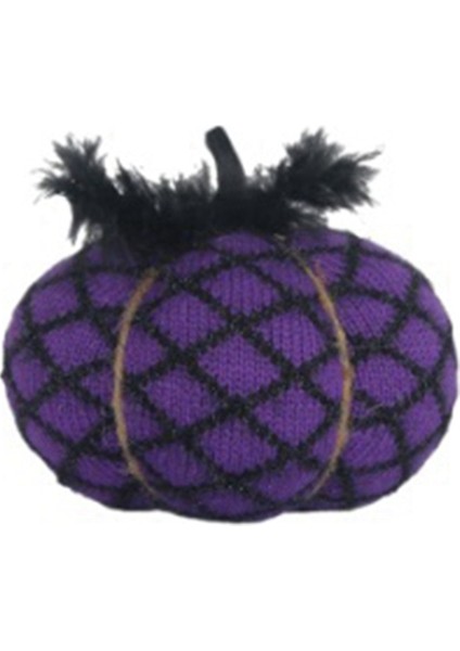 Cadılar Bayramı Balkabağı Yastık Dekoru 3D Balkabağı Yastık Mor (Yurt Dışından)