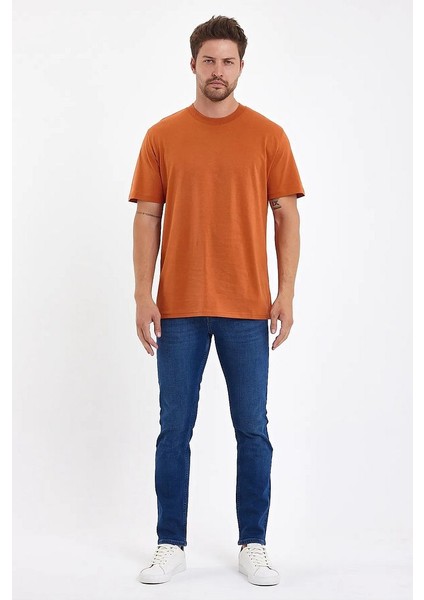 Bisiklet Yaka Rahat Kalıp Baskısız %100 Pamuk Cotton Erkek T-Shirt fiyatları