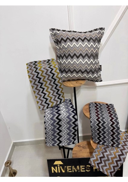 Nivemeshome Sütlü Kahve Gri Elyaf Dolgulu Kırlent Kılıfı 45X45 fiyatları