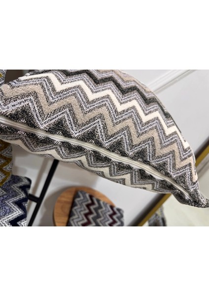 Nivemeshome Sütlü Kahve Gri Elyaf Dolgulu Kırlent Kılıfı 45X45 modelleri