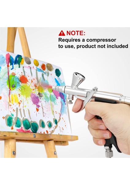 Airbrush Seti, Çift Eylem Tetik Airbrush Airbrush Sprey Aracı Set Boyama Çivi Kek Dövme Makyaj Için (Yurt Dışından)