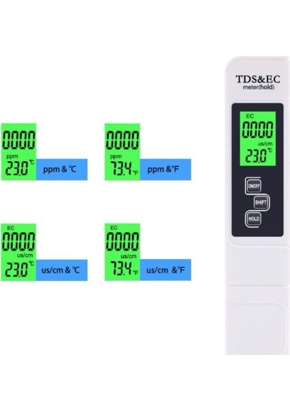 Taşınabilir Dijital Sıcaklık Tds Ec Ph Ölçer Test Kalemi Seti LCD Ekran Turnusol Test Cihazı Su Kalitesi Saflık Dedektörü Için (Yurt Dışından) modelleri