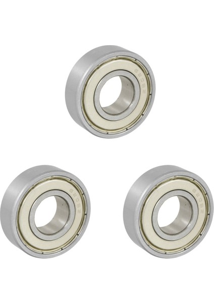 3 Adet 15X35X11MM Korumalı Minyatür Sabit Bilyalı Radyal 6202Z Rulman Gümüş + Beyaz (Yurt Dışından)