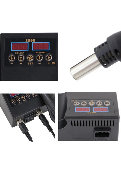 8898 Lehimleme Istasyonu 2 In 1 Sıcak Hava Havya LCD Dijital Ekran Kaynak Istasyonu Bga Pcb Ic Onarım Abd Plug (Yurt Dışından)
