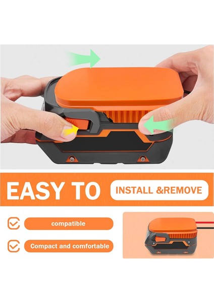 2 Adet Akülü Araba Adaptörü Ridgid Aeg 18V Hyper Dock Güç Konektörü Dıy Rc Oyuncak Araba Kamyon A (Yurt Dışından)