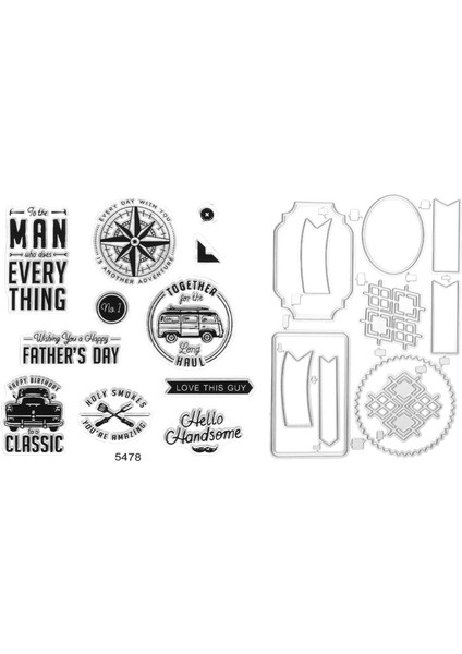 Kart Yapımı Için Pullar ve Ölür Dıy Scrapbooking Sanat El Sanatları Damgalama Pullar Sanat Malzemeleri Metal Kesme Ölür (5478) (Yurt Dışından)