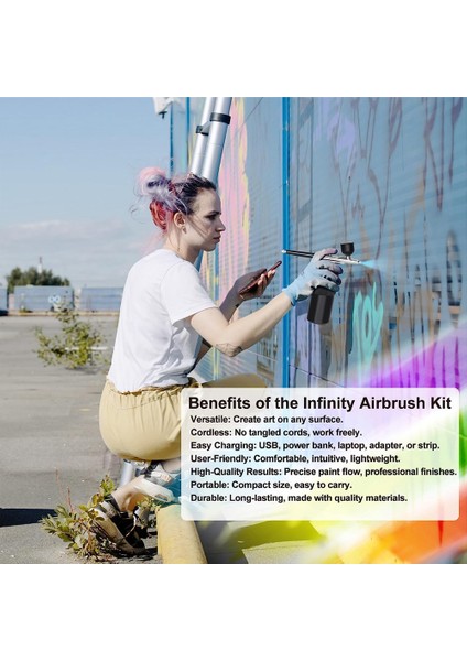 Airbrush Kiti - Şarj Edilebilir El Tipi Airbrush Kompresörü, Profesyonel Akülü Otomatik Airbrushgun, Tırnak Sanatı, Makyaj B Için (Yurt Dışından) indirimleri
