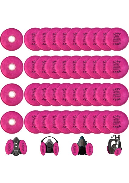20 Pack 2091 P100 Partikül Filtresi 2091 ile Uyumlu, 6000 6200 6800 7000 Ff-4 Için Yedek (Yurt Dışından) fiyatları