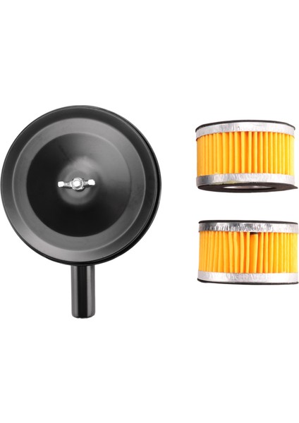 Hava Kompresörü Emme Susturucu 20MM Dişli Metal, Port Pnömatik Parçaları Kabul Etmek Için 2 Adet Yedek Filtre Elemanı ile (Yurt Dışından)