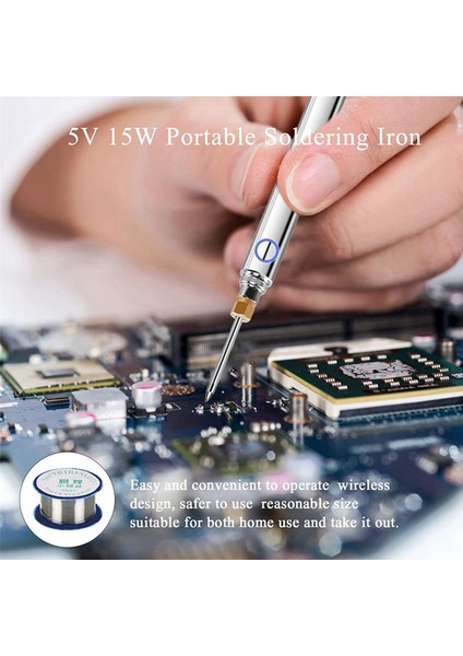 2x 5V 15W USB Akülü Havya Kiti 1100MAH Kablosuz Şarj Edilebilir Powered, Şarj Kaynak Onarım Aracı (Yurt Dışından) indirimleri