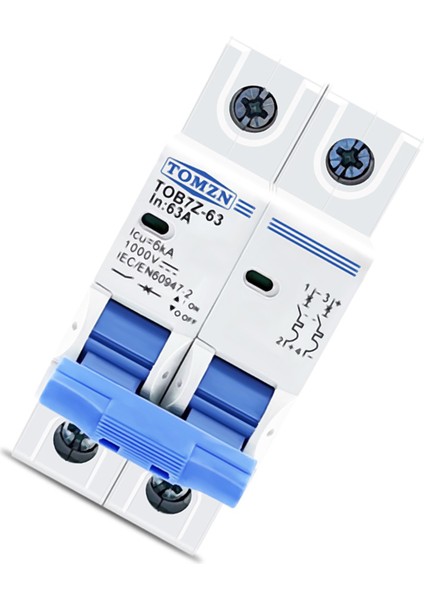 Tomzn 2p Dc 1000V Solar Mini Devre Kesici Pv Sistemi Için Dc Mcb Devre Kesici, 63A (Yurt Dışından)