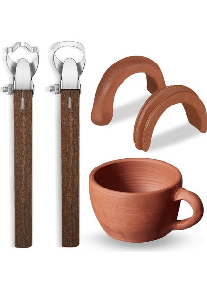 2 Adet Heykel Kazıyıcı Çömlek Oyma Aracı Çömlek Fincan Kolu Şekli Aracı Kil Ekstruder Aracı Ahşap Saplı (Yurt Dışından) fiyatları