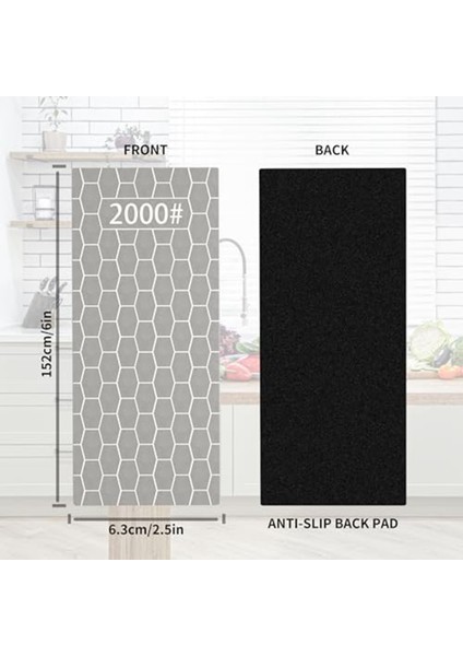 Elmas Bileme Taşları, 5 Adet Petek Yüzey Plakalı Elmas Bileme Plakaları 200/400/600/1000/2000 Grit (Yurt Dışından)