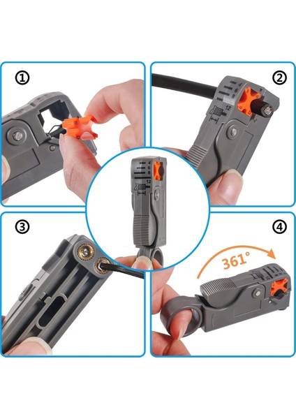 Rg6 RG59 Için Koaksiyel Kablo Kıvırma Seti Aracı, 15 Adet F Rg6 RG59 Konnektörlü Koaksiyel Sıkıştırma Aracı Kiti (Yurt Dışından) modelleri