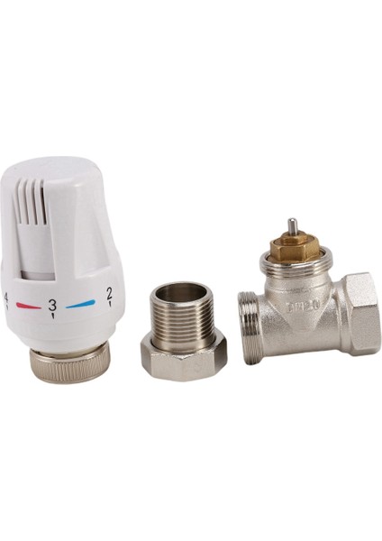 2x 3/4 Inç Pirinç Termostatik Radyatör Vanası Düz Tip DN20 Otomatik Sıcaklık Kontrol Vanası Yerden Isıtma (Yurt Dışından) indirimleri