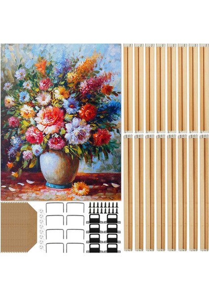 2 Takım Dıy Katı Ahşap Tuval Çerçeve Seti, 16X20 Inç Tuval Çerçeve Sedye Çubukları Ahşap Yağlıboya Tablolar, Baskılar ve Posterler Için (Yurt Dışından) fiyatları