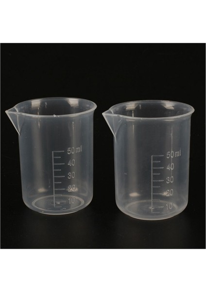 4 Adet 50 ml Laboratuvar Plastik Su Sıvı Ölçme Kabı Şeffaf (Yurt Dışından) fiyatları