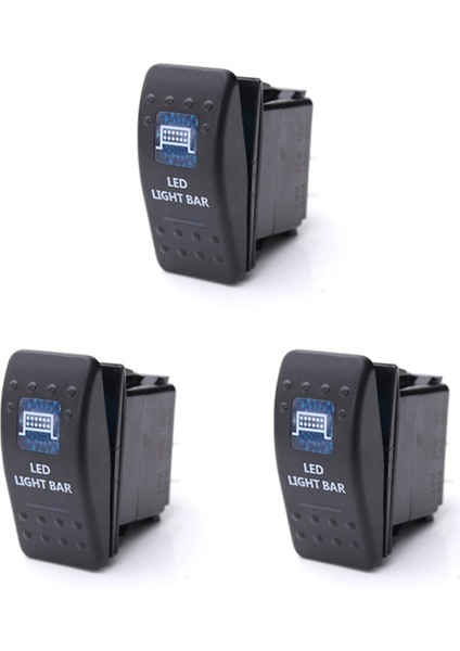 3x Araba Tekne Arb Carling Çift LED Arka Işık Rocker Anahtarı Spst On-Off 12/24V Ce 10A 1 (Yurt Dışından)
