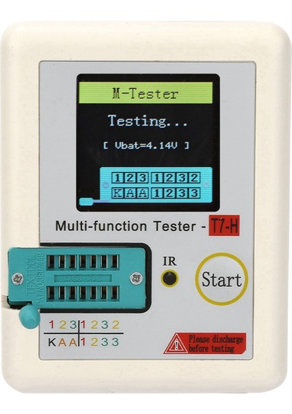 Tc-T7-H Transistör Test Cihazı Diyot Transistör Kapasitör Mos/pnp/npn Lcr Mosfet Tft LCD Ekran Test Cihazı Multime (Yurt Dışından)