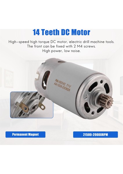 GRS550VC 14 Diş Dc Motor 21500-29000RPM Lityum Matkap Motoru Dc 21V Şarj Edilebilir Elektrikli Testere Tornavida (Yurt Dışından)