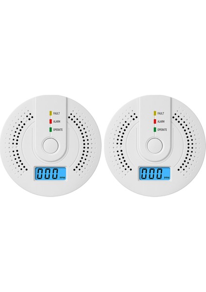 2 Adet Monoksit Dedektörü, Ev Için Taşınabilir Karbon Monoksit Alarmları, UL2034 ile Co Alarmı (Piller Dahil Değildir) (Yurt Dışından)