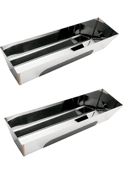 2x 12HRG Kaymaz Konturlu Paslanmaz Çelik Heliarc Çamur Tavası, 14 Inç (Yurt Dışından)