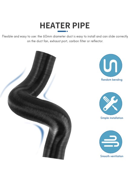 60 mm Alüminyum Folyo Isıtıcı Hortumu Ön Isıtıcı Hortumu 2000 W Hava Isıtıcı Çıkışı Araba Hava Kanalı Tahliye Hortumu (Yurt Dışından) indirimleri