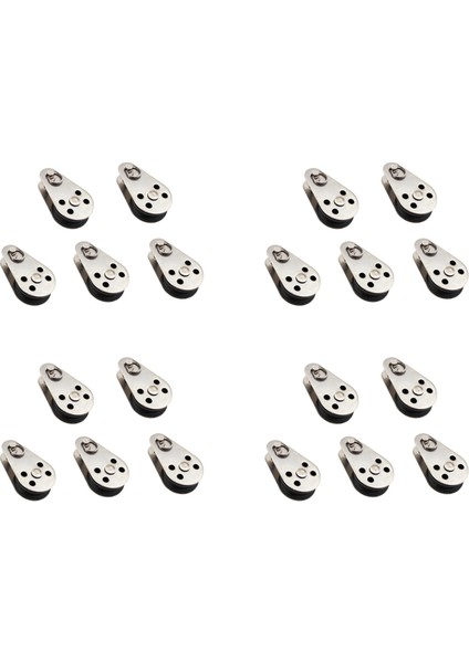 20 Adet Paslanmaz Çelik M25 Kasnak Bloğu Asılı Tel Çekme Tekerleği Kaldırma Tel Halat Kablo Makarası Makarası (Yurt Dışından)