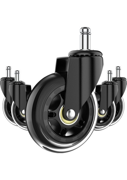 Ofis Koltuğu Tekerlekleri, Çalışma ve Oyun Koltuğu Için 3 Inç Yedek Yumuşak Sessiz Masa Tekeri Tekerlekler, Ağır Hizmet ve Güvenli (Yurt Dışından)