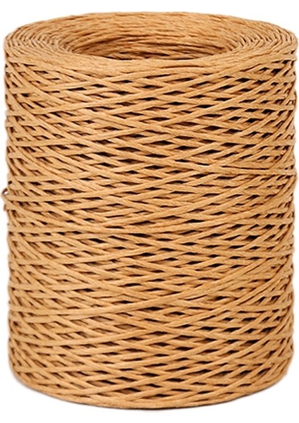 1.0mm Açık Kahverengi Çiçek Bağlama Tel Sarma Sicim Çiçek Buketleri Için El Yapımı Demir Tel Kağıt Rattan (Uzunluk: 210M) (Yurt Dışından)