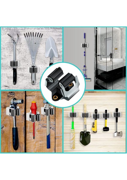 10 Adet Paspas Süpürge Tutucu Duvara Monte Bahçe Depolama Klipleri Raf Vidalar Kolu Asılı Araçları Ev Mutfak Banyo Için (Yurt Dışından) fiyatları