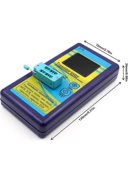 Renkli Ekran Versiyonu Grafik Ekran M328 Transistör Test Cihazı Direnç Ölçer Endüktans Ölçer Kapasite Ölçer (Yurt Dışından)