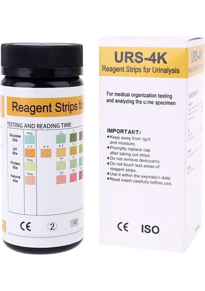 Vansful In Vitro Idrar Testi 4 Test Öğesi: Glikoz, Ph, Protein, Keton Vücut Idrar Örneği Test Şeridi Profesyonel Test Kağıdı (Yurt Dışından)