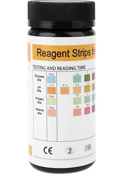 Vansful In Vitro Idrar Testi 4 Test Öğesi: Glikoz, Ph, Protein, Keton Vücut Idrar Örneği Test Şeridi Profesyonel Test Kağıdı (Yurt Dışından)