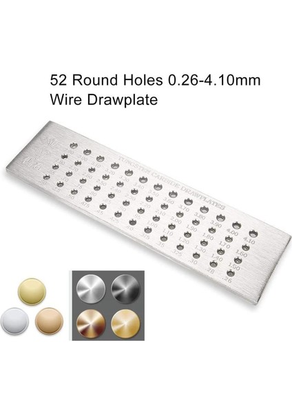 Takı Imalatı Restorasyonu Için Tungsten Karbür Fırçalanmış Plaka - 52 Yuvarlak Delik - 0,26 Ila 4,10 mm Fırçalanmış Plaka (Yurt Dışından) indirimleri