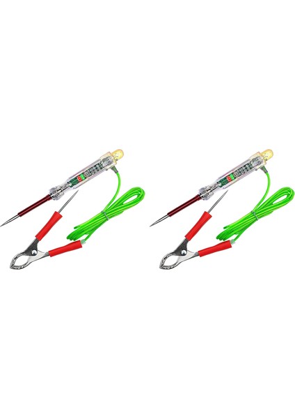 2x Otomotiv LED Devre Test Cihazı 6-24V Test Işığı Çift Problu 47 Inç Antifriz Tel Timsah Klipsi Test Için (Yurt Dışından)
