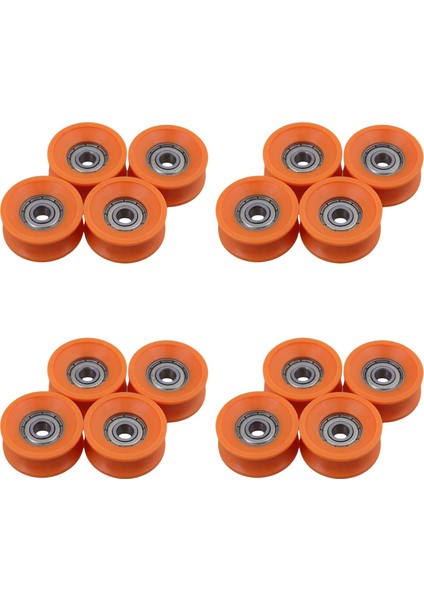 16 Adet 6X30X13MM Plastik Kaplamalı Mühürlü Rulmanlar Çelik 606ZZ Derin U Oluk Kılavuz Kasnak Raylı Bilyalı Rulman Tekerlek (Yurt Dışından)