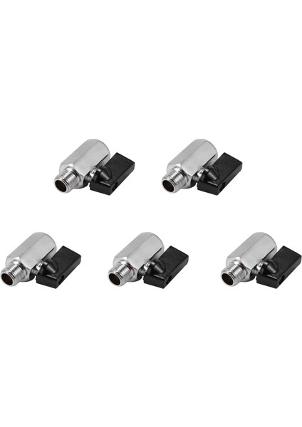 5x Krom Pirinç 1/4 Inç Bsp Küresel Vana Konuları Dokunun Erkek - Dişi Hava Kompresörü Hortumu (Yurt Dışından)