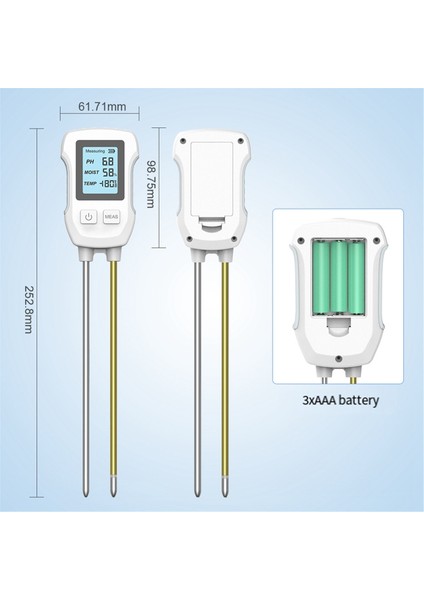 3ın1 Toprak Ph Test Cihazı LCD Ekran Toprak Termometresi Ph Sıcaklık Nem Ölçer Çiçek Bitki Saksı Dikim Toprak Test Cihazı (Yurt Dışından) modelleri