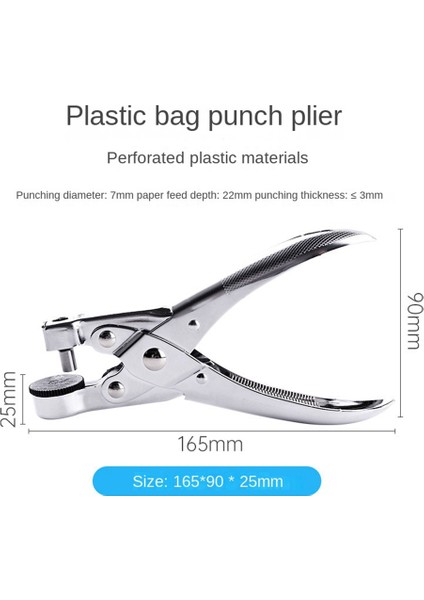 Daire Delik Delgeç 7mm El Tipi Yuvarlak Delgeç Yumuşak Plastik Torba Polybag Opp Pe Torba Ince Kumaş, Plastik Film (Yurt Dışından) fırsatları