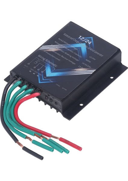 Rüzgar Türbini Şarj Regülatörü, 400W 12V 24V Mini Rüzgar Türbini Jeneratörü Kontrol Cihazı IP67 Su Geçirmez (Yurt Dışından)