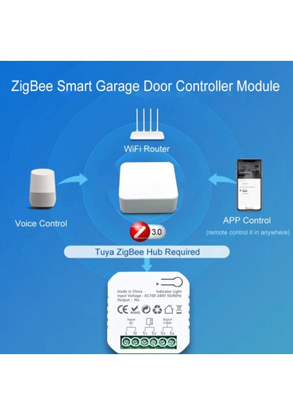 Tuya Akıllı Yaşam Zigbee Motorlu Salıncak Kapısı Sürgülü Kapı Denetleyicisi Alexa Google Home Için Kuru Kontak Ses Kontrolü (Yurt Dışından) fiyatları