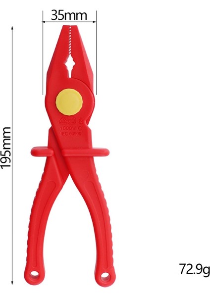 Emek Tasarrufu Sağlayan Vde Yalıtımlı Elektrikçi Plastik Pense 1000V El Aletleri Için Yanmayı Önleyici Cam Elyaf ile Yalıtımlı (Yurt Dışından) modelleri