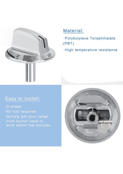 1 Adet Yükseltme 5304525746 Uzun Saplı Soba Düğmeleri Değiştirmeleri, Gaz Sobası Aralığı Fırın Düğmeleriyle Uyumlu (Yurt Dışından) fırsatları